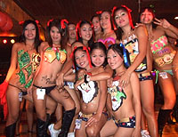 Filipina dancers at Pony Tails club, Angeles City, Philippines.